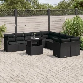 11-piece garden sofa set and black synthetic rattan cushions by vidaXL, Garden sets - Ref: Foro24-3266875, Price: 757,45 €, D...