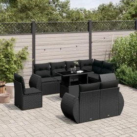 8-piece garden sofa set and black synthetic rattan cushions by vidaXL, Garden sets - Ref: Foro24-3268665, Price: 789,73 €, Di...