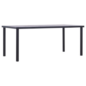 Black and concrete gray MDF dining table 180x90x75 cm by vidaXL, Kitchen and dining tables - Ref: Foro24-281860, Price: 191,3...