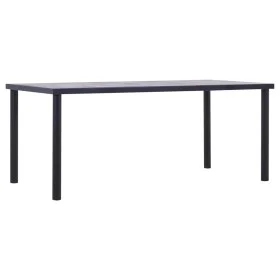 Black and concrete gray MDF dining table 180x90x75 cm by vidaXL, Kitchen and dining tables - Ref: Foro24-281860, Price: 178,4...
