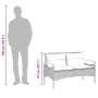 Garden bench with gray synthetic rattan cushions 116x62.5x74 cm by vidaXL, garden benches - Ref: Foro24-368402, Price: 153,39...