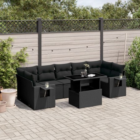8-piece garden sofa set and black synthetic rattan cushions by vidaXL, Garden sets - Ref: Foro24-3267775, Price: 578,05 €, Di...