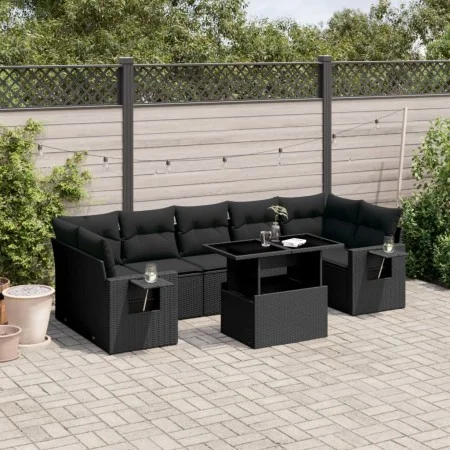 8-piece garden sofa set and black synthetic rattan cushions by vidaXL, Garden sets - Ref: Foro24-3267775, Price: 614,85 €, Di...