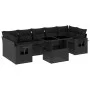 8-teiliges Gartensofa-Set und schwarze synthetische Rattankissen von vidaXL, Gartensets - Ref: Foro24-3267775, Preis: 614,85 ...