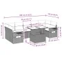 8-piece garden sofa set and black synthetic rattan cushions by vidaXL, Garden sets - Ref: Foro24-3267775, Price: 614,85 €, Di...