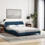 Cama con colchón de tela azul 160x200 cm de vidaXL, Camas y somieres - Ref: Foro24-3208430, Precio: 355,82 €, Descuento: %