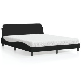 Bett mit schwarzer Stoffmatratze 160x200 cm von vidaXL, Betten und Lattenroste - Ref: Foro24-3208426, Preis: 379,27 €, Rabatt: %