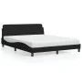 Bed with black fabric mattress 160x200 cm by vidaXL, Beds and slatted bases - Ref: Foro24-3208426, Price: 373,06 €, Discount: %