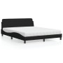 Cama con colchón de tela negro 160x200 cm de vidaXL, Camas y somieres - Ref: Foro24-3208426, Precio: 402,42 €, Descuento: %