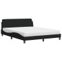 Cama con colchón de tela negro 160x200 cm de vidaXL, Camas y somieres - Ref: Foro24-3208426, Precio: 402,42 €, Descuento: %