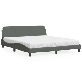 Bed with dark gray fabric mattress 180x200 cm by vidaXL, Beds and slatted bases - Ref: Foro24-3208445, Price: 405,87 €, Disco...