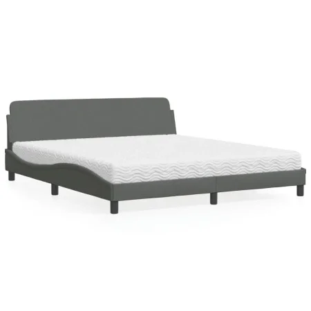 Bed with dark gray fabric mattress 180x200 cm by vidaXL, Beds and slatted bases - Ref: Foro24-3208445, Price: 398,95 €, Disco...