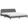 Cama con colchón de tela gris oscuro 180x200 cm de vidaXL, Camas y somieres - Ref: Foro24-3208445, Precio: 405,43 €