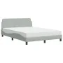 Bed with light gray velvet mattress 140x200 cm by vidaXL, Beds and slatted bases - Ref: Foro24-3208411, Price: 339,10 €, Disc...