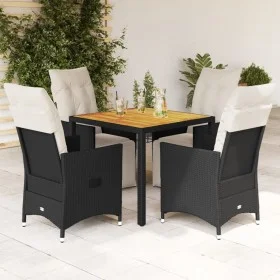 5-piece garden furniture set with black synthetic rattan cushions by vidaXL, Garden sets - Ref: Foro24-3276856, Price: 543,80...