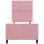 Estructura de cama con cabecera Rosa 80 x 200 cm Terciopelo