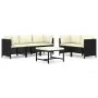6-piece garden furniture set and black synthetic rattan cushions by vidaXL, Garden sets - Ref: Foro24-3059786, Price: 428,11 ...