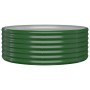 Green powder coated steel flower bed planter 100x100x36 cm by vidaXL, Pots and planters - Ref: Foro24-318983, Price: 29,68 €,...
