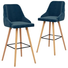 Taburetes de cocina 2 unidades terciopelo azul von vidaXL, Küchenhocker - Ref: Foro24-289463, Preis: 187,55 €, Rabatt: %