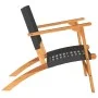 Gartenstühle 2 Stück Akazienholz und schwarzes synthetisches Rattan von vidaXL, Gartensets - Ref: Foro24-365868, Preis: 138,7...