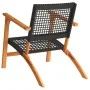 Gartenstühle 2 Stück Akazienholz und schwarzes synthetisches Rattan von vidaXL, Gartensets - Ref: Foro24-365868, Preis: 138,7...