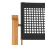 Gartenstühle 2 Stück Akazienholz und schwarzes synthetisches Rattan von vidaXL, Gartensets - Ref: Foro24-365868, Preis: 138,7...