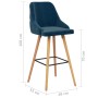 Taburetes de cocina 2 unidades terciopelo azul von vidaXL, Küchenhocker - Ref: Foro24-289463, Preis: 187,55 €, Rabatt: %