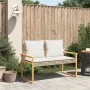 Banco de jardín con cojín beige mezcla ratán sintético acacia de vidaXL, Bancos de jardín - Ref: Foro24-365863, Precio: 106,3...