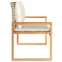 Banco de jardín con cojín beige mezcla ratán sintético acacia de vidaXL, Bancos de jardín - Ref: Foro24-365863, Precio: 106,3...