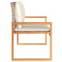 Gartenbank mit beigem Kissenmix aus synthetischer Rattan-Akazie von vidaXL, Gartenbänke - Ref: Foro24-365863, Preis: 102,47 €...