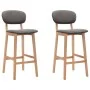 Kitchen stools 2 units light gray fabric by vidaXL, Kitchen stools - Ref: Foro24-289367, Price: 153,83 €, Discount: %