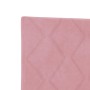 Estructura de cama con cabecera Rosa 80 x 200 cm Terciopelo