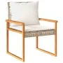 Tisch und Stühle mit Kissen 3 Stück PE Rattan Akazie Beige Mix von vidaXL, Gartensets - Ref: Foro24-365861, Preis: 155,56 €, ...
