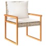 Tisch und Stühle mit Kissen 3 Stück PE Rattan Akazie Beige Mix von vidaXL, Gartensets - Ref: Foro24-365861, Preis: 145,35 €, ...