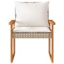 Tisch und Stühle mit Kissen 3 Stück PE Rattan Akazie Beige Mix von vidaXL, Gartensets - Ref: Foro24-365861, Preis: 145,35 €, ...