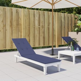 Navy blue Oxford fabric lounger cushion by vidaXL, Cushions for chairs and sofas - Ref: Foro24-378728, Price: 36,48 €, Discou...