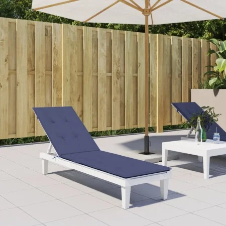 Navy blue Oxford fabric lounger cushion by vidaXL, Cushions for chairs and sofas - Ref: Foro24-378728, Price: 35,73 €, Discou...