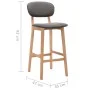 Taburetes de cocina 2 unidades tela gris claro de vidaXL, Taburetes de cocina - Ref: Foro24-289367, Precio: 148,02 €, Descuen...