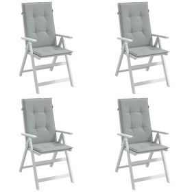 Kissen für Hochlehner, 4 Stück, hellgrau melierter Stoff von vidaXL, Kissen für Stühle und Sofas - Ref: Foro24-4002413, Preis...