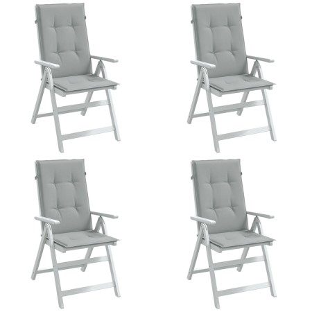 High back chair cushions 4 pcs light gray melange fabric by vidaXL, Cushions for chairs and sofas - Ref: Foro24-4002413, Pric...