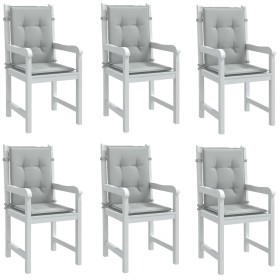Low back chair cushions 6 units light gray melange fabric by vidaXL, Cushions for chairs and sofas - Ref: Foro24-4002447, Pri...