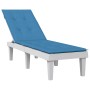 Cojín para tumbona tela azul melange (75+105)x50x3 cm de vidaXL, Cojines para sillas y sofás - Ref: Foro24-4002491, Precio: 3...