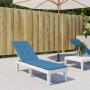 Kissen für Liege blau melange Stoff (75+105)x50x3 cm von vidaXL, Kissen für Stühle und Sofas - Ref: Foro24-4002491, Preis: 31...