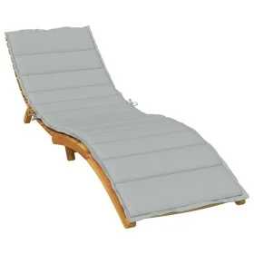 Cushion for lounger light gray melange fabric 200x60x4 cm by vidaXL, Cushions for chairs and sofas - Ref: Foro24-4002509, Pri...
