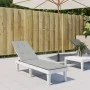 Cushion for lounger light gray melange fabric (75+105)x50x3 cm by vidaXL, Cushions for chairs and sofas - Ref: Foro24-4002487...