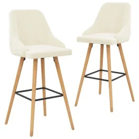 Kitchen stools 2 units cream velvet by vidaXL, Kitchen stools - Ref: Foro24-289556, Price: 187,83 €, Discount: %