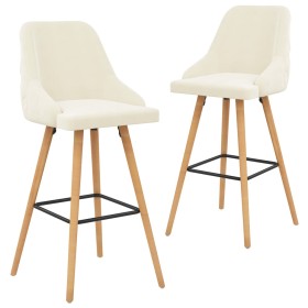 Küchenhocker 2 Einheiten cremefarbener Samt von vidaXL, Küchenhocker - Ref: Foro24-289556, Preis: 191,00 €, Rabatt: %