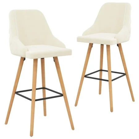 Küchenhocker 2 Einheiten cremefarbener Samt von vidaXL, Küchenhocker - Ref: Foro24-289556, Preis: 191,00 €, Rabatt: %