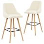 Küchenhocker 2 Einheiten cremefarbener Samt von vidaXL, Küchenhocker - Ref: Foro24-289556, Preis: 191,00 €, Rabatt: %