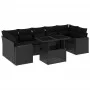 8-teiliges Gartensofa-Set und schwarze synthetische Rattankissen von vidaXL, Gartensets - Ref: Foro24-3267145, Preis: 600,39 ...